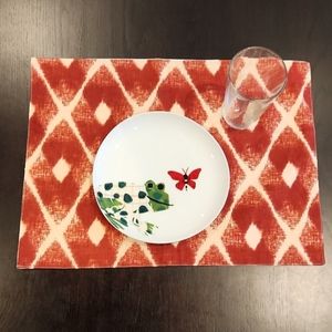 West Elm, set of 6 Ikat pattern NEW
